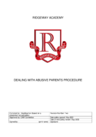 Dealing with abusive parents procedure (May 2021) RA