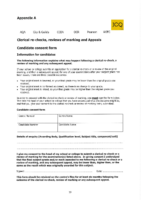 Student Consent Form – Review of Marking