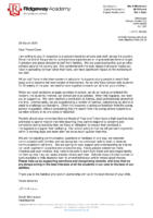 Letter from Mrs Mitcherson – Dated 28th March 2025