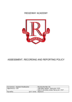 Assessment Recording and Reporting policy (Spring term 2025)